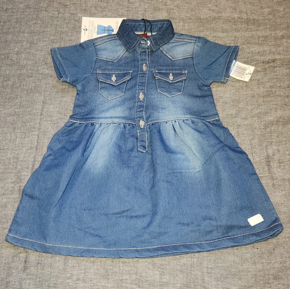 7 For All Mankind Toddler Denim Dress, Size 24M